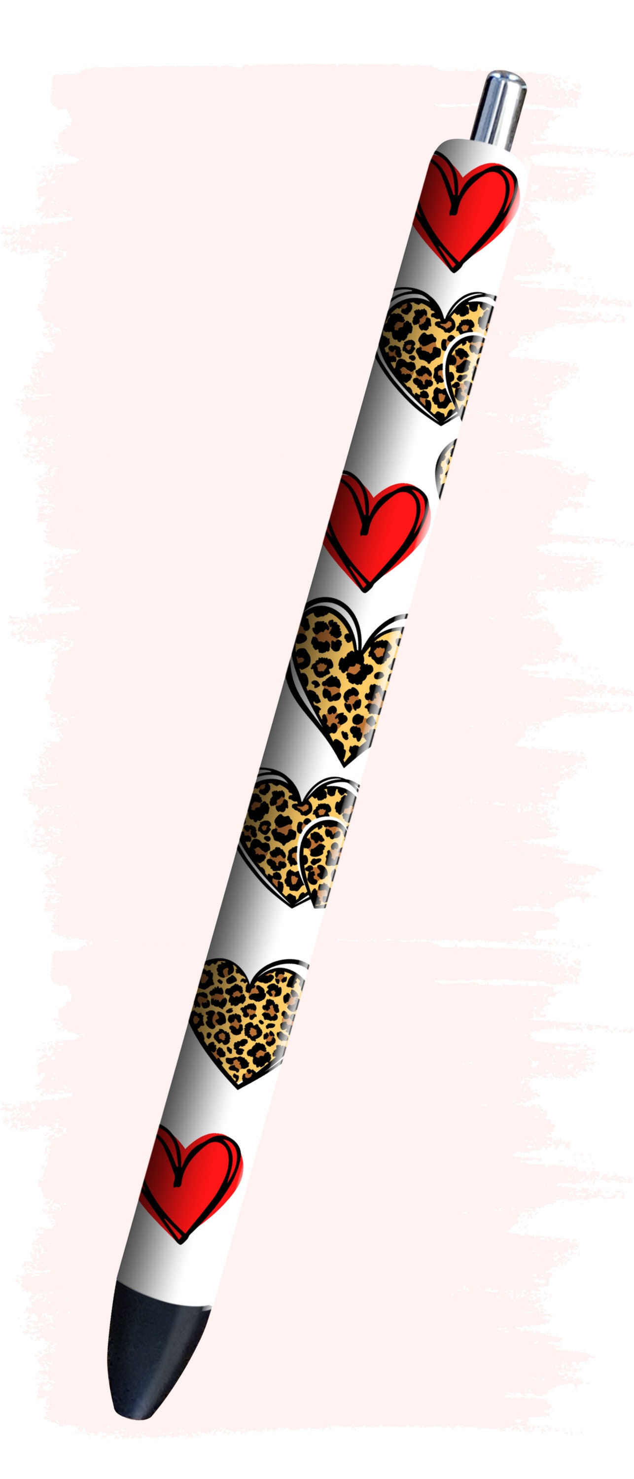 Valentines Pen Wraps Love Pen Wrap Glitter Pen Wraps Cute Etsy