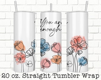 Christian Tumbler Wrap, Religious Tumbler Wrap, Faith Tumbler Wrap, 20oz Skinny Straight Tumbler Design for Sublimation, Full Tumbler Wrap