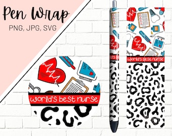 Nurse Pen Wraps, Medical Pen Wrap, Glitter Pen Wrap, Registered Nurse Pen Wrap, Epoxy Pen Wrap, Pen Wrap PNG, Pen Wrap Design, Pen Wrap SVG