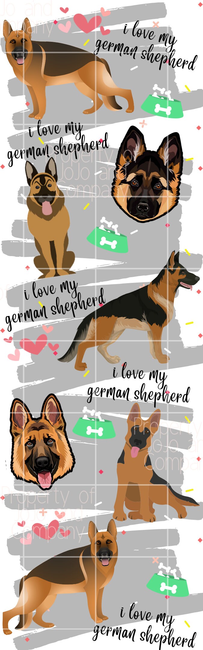 Dog Pen Wrap German Shepherd Dog Pen Wrap Glitter Pen Wraps Etsy