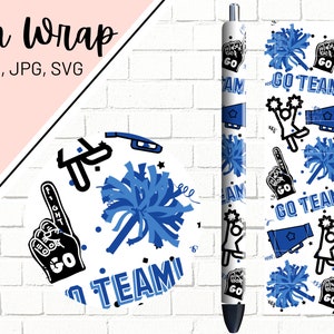 Cheer Pen Wrap, Cheerleading Pen Wrap, Cheerleader Pen Wrap, Pen Wrap for Girls, Epoxy Pen Wrap, Pen Wrap SVG, Pen Wrap PNG, Pen Wrap Design