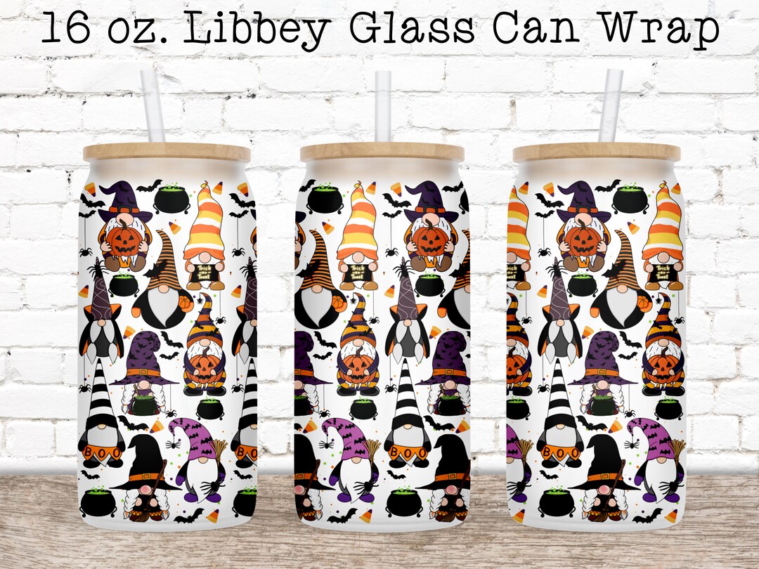 Halloween Glass Can Wrap PNG, Libbey Glass Wrap, Can Glass Wrap, 16 Oz ...