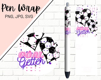 Pennwrap för fotboll, pennwrap för sport, pennwraps med glitter, pennwrap för fotbollsmamma, pennwrap i epoxi, pennwrap PNG, pennwrap design, pennwrap vattenrutschkana