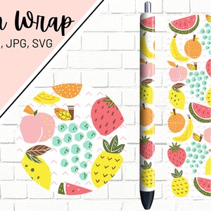 Vintage Fruit Pen Wraps, Fruit Pen Wrap, Fruit Pen Wraps, Food Pen Wrap, Epoxy Pen Wrap, Pen Wrap PNG, Pen Wrap Design, Pen Wrap Waterslide