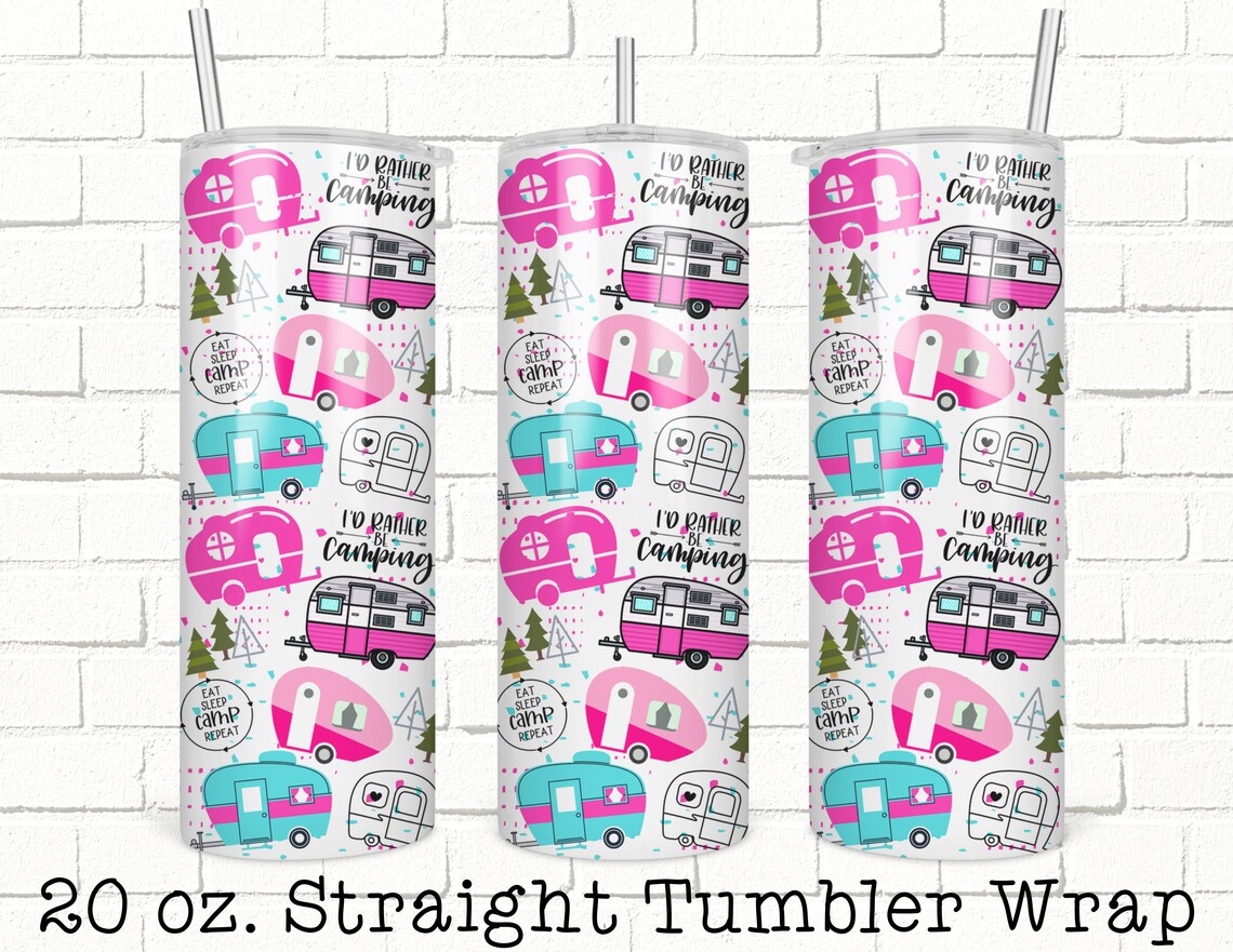 Camping Tumbler Wrap Tumbler Sublimation Full Tumbler Wrap Etsy