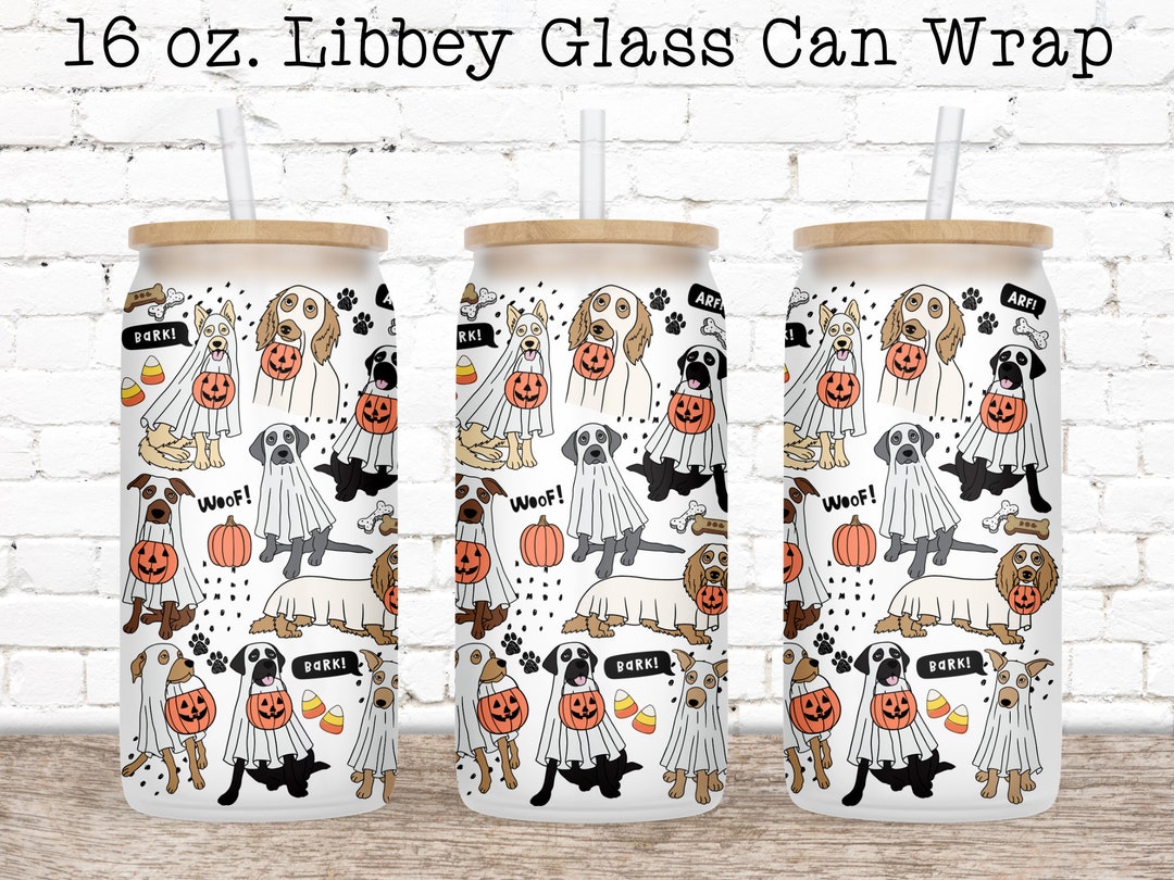 Halloween Glass Can Wrap PNG, Libbey Glass Wrap, Can Glass Wrap, 16 Oz ...
