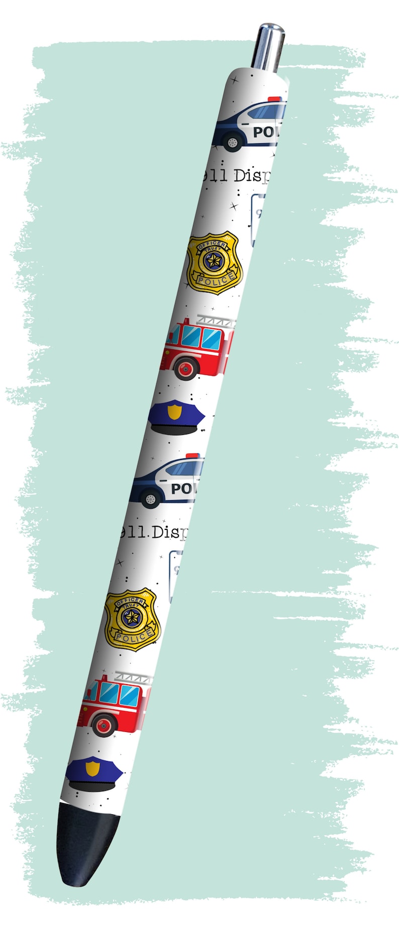 Dispatcher Pen Wrap Police Pen Wrap Glitter Pen Wraps EMS - Etsy