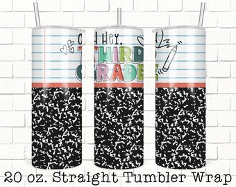 3. Klasse Tumbler Wrap, Lehrer Sublimation Tumbler Design, Dritte Klasse Lehrer Tumbler Wrap, Dritte Klasse Lehrer Geschenk, Schule Tumbler