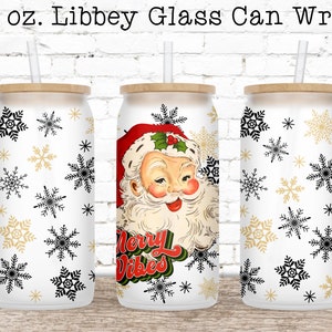 Christmas Glass Can Wrap PNG, Libbey Glass Wrap, Can Glass Wrap, 16 oz Glass Can PNG, Glass Can Sublimation Designs, Coffee Beer Can Glass