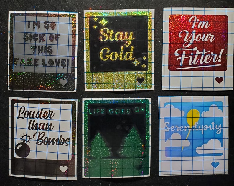 BTS Song Inspired Polaroid Vinyl StickerDecal