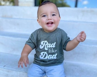 Rad Like Dad Shirt/Tank Top for Toddlers and Infants, Boho Style, Gift for Dad, Toddler Clothes, Baby Clothes, Fathers Day Gift