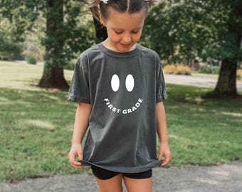 Grade shirt with smiley, Teacher Outfit, Teacher Shirt First Day of School shirt, Girls Shirt, Womens Shirt, Back to School,First Day Outfit