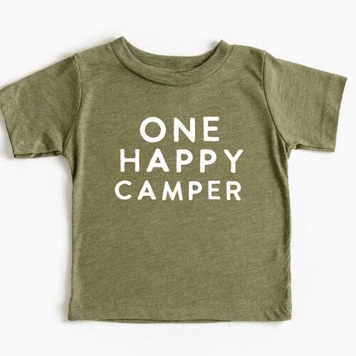 One Happy Camper Shirt First Birthday Shirt Camping 1st Etsy