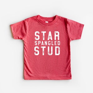 Star Spangled Stud Toddler/Kids/Baby Shirt, July 4th Outfit, July 4th Shirt, USA shirt, Boys July 4th Shirt, Boys Clothes, Vintage Style