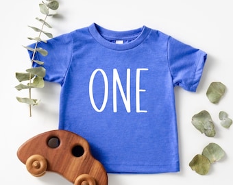 One Shirt, First Birthday Shirt, First Birthday Outfit, Simple First Birthday Shirt, Toddler Shirts, Toddler Clothes, Baby Clothes