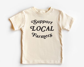 Support Local Farmers Tshirt, Kids Farm Shirt, Farmer, Boys Shirt, Girls Shirt, Homestead, Toddler Outfit, Kids Outfit, Summer Shirt