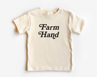 Farm Hand Tshirt, Kids Farm Shirt, Farmer, Boys Shirt, Girls Shirt, Homestead, Toddler Outfit, Kids Outfit, Summer Shirt, Screen Printed