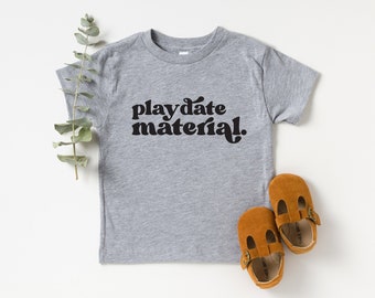 Playdate Material Boys Shirt, Toddler Clothes, Baby Clothes, Simple Boys and Girls Clothes,  Boys Clothes, Toddler Clothes, Toddler Shirt