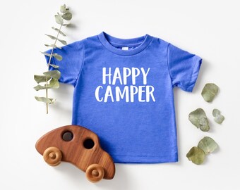 Happy Camper Shirt, Toddler Clothes, Baby Clothes, Boys and Girls Clothes, Camping Shirt, Boy Shirt, Girls Shirt, Spring Shirt, Camp Shirt