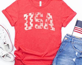Distressed USA Shirt, July 4th Outfit, July 4th Shirt, USA shirt, Boys July 4th Shirt, Boys Clothes, Vintage Style, Womens Shirt, Kids Shirt