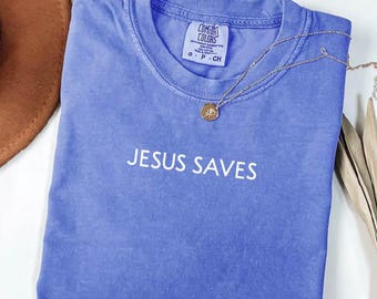 Jesus saves shirt, Womens Shirt, Christian Shirt, Gift for Christian, Gift for mom, Shirt for Christian camp, Kids Christian tshirt