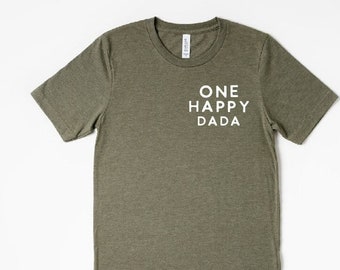 One Happy Dada Shirt, One Happy Camper Dad Shirt, Mens Shirt, Dad Outfit, Happy Camper Party Shirt, First Birthday, Matching Shirts