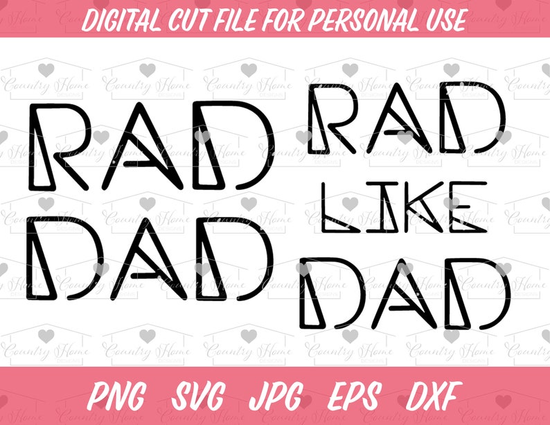 Rad Dad Svg Rad Like Dad Svg Father and Son Shirt Svg Dad | Etsy