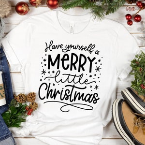 Have Yourself a Merry Little Christmas SVG PNG DXF | Christmas Clipart | Hand Lettered svg | Merry Christmas Cut File
