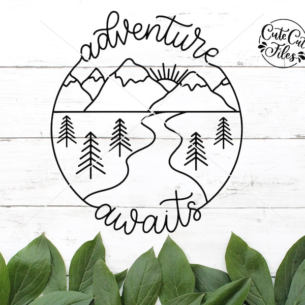 Adventure Awaits SVG PNG DXF | Adventure is Calling | Adventure Cut File | Camping svg | Camping Cut File | Cricut | Silhouette