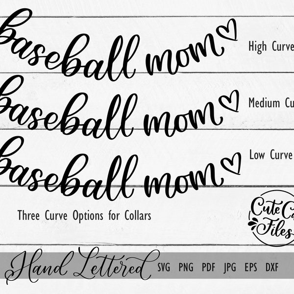 Baseball Mom Collar SVG PNG | Baseball Mom Curved Collar PNG | Baseball Mom Shirt svg | Curved Baseball Mom Cut File