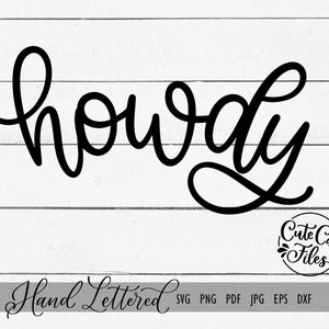 Howdy SVG PNG | Curved Howdy SVG | Rounded Howdy svg | Howdy Sign svg | Howdy Welcome Mat svg | Howdy Cut File