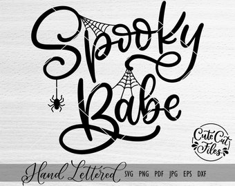 Spooky Babe Halloween SVG / Clipart autunnale, file di taglio "Dolcetto o scherzetto" (download digitale)