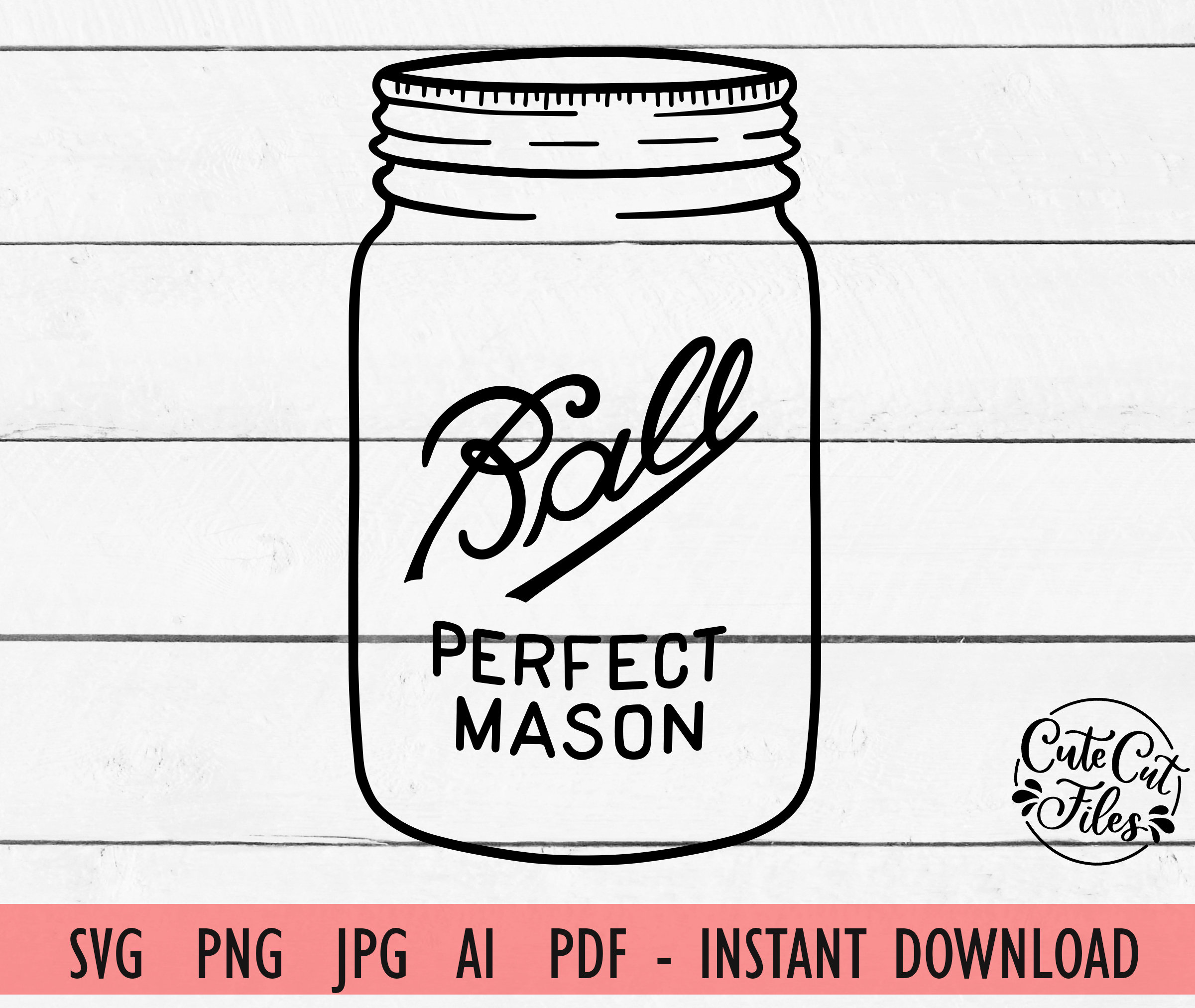 Mason Jar SVG PNG | Mason Jar Clipart | Mason Jar Clip Art | Farmhouse Clip  Art