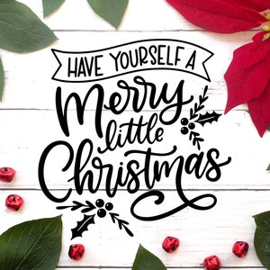 Passez un joyeux Noël SVG PNG DXF | Clipart Noël | Lettres manuscrites svg | Fichier de découpe Joyeux Noël