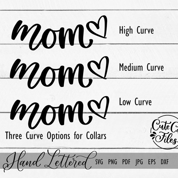 Collar Mom SVG PNG | Curved Mom SVG | Collar Mom Cut File | Curved Collar Mom svg | Mom svg | Mom Cut File