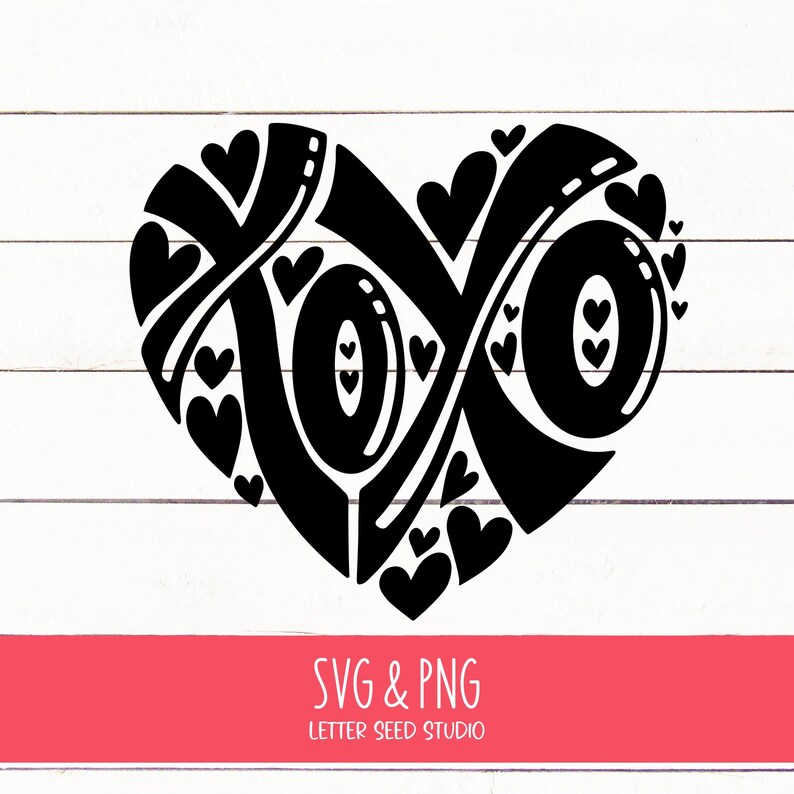 XOXO Heart SVG PNG | Valentine's Day Svg | Xoxo Png | Love Cut File Svg ...