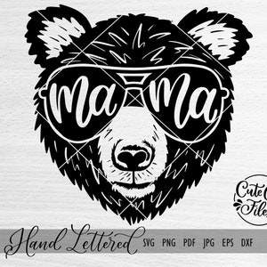 Mama Bear Sunglasses SVG PNG DXF Mama Bear Aviators Svg - Etsy