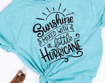 Sunshine Mixed with a Little Hurricane SVG PNG DXF | Summer Cut File | Sunshine Clipart | Cricut | Silhouette