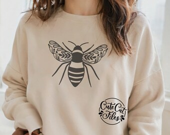 Floral Bee SVG PNG | Flower Bee SVG | Bee Clipart svg | Honeybee svg | Save the Bees svg | Farm Life svg | Honey Bee png | Homestead svg