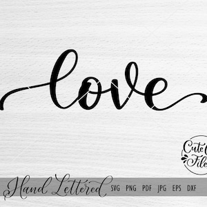 J’adore SVG PNG DXF | Amour lettré à la main svg | | Clipart d’amour | de fichier Love Cut Saint-Valentin svg | Amour Calligraphie svg