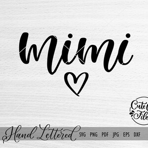 Mimi SVG PNG DXF | | de fichier Mimi Cut Grand-mère svg | Grand-mère Couper le fichier | Lettré à la main svg
