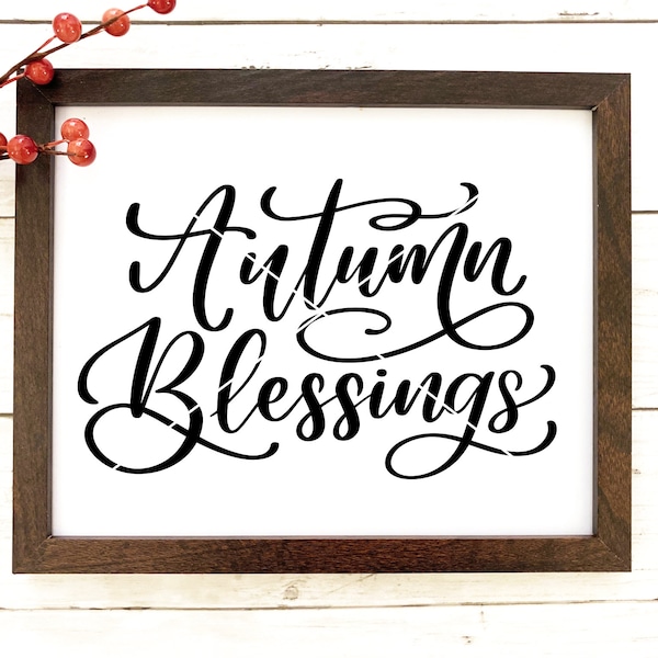 Autumn Blessings SVG | Fall SVG | Fall Cut File | Autumn SVG | Autumn Cut File | Fall Decor | Fall Sign Design | Fall dxf