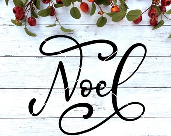 Noel Christmas SVG | Hand Lettered Holiday Clipart (Digital Download)
