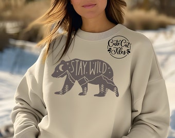 Stay Wild SVG PNG | Adventure Awaits SVG | Camping svg | Hiking Adventure svg | Outdoors svg | Mountains svg | Life is Better Camping svg