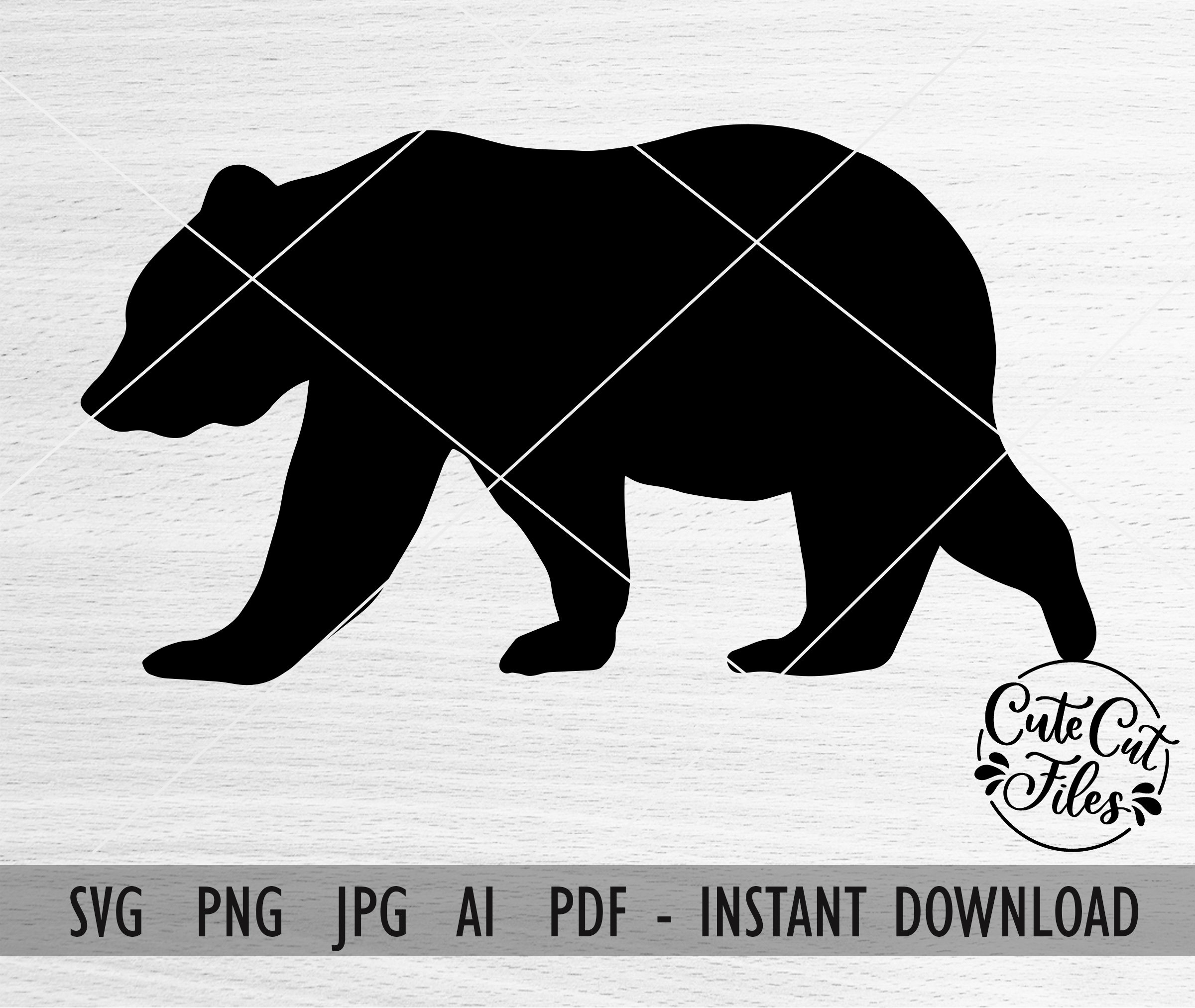 Walking Grizzly Bear Silhouette