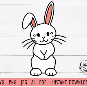 Bunny SVG PNG | Bunny Clipart SVG | Standing Rabbit svg | Easter Bunny svg | Bunny Cut File | Bunny Rabbit svg | Bunny Clip Art