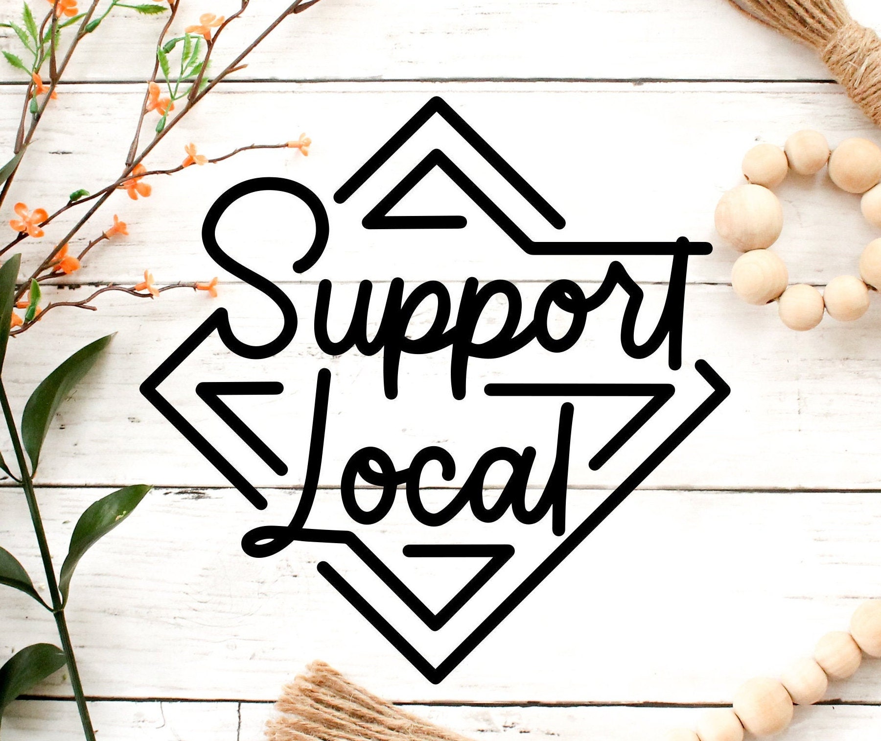 Support Local SVG PNG DXF Local Business Svg Shop Small - Etsy Australia