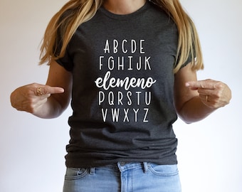 Alfabeto Elemeno SVG PNG | Camisa do alfabeto svg | Alfabeto engraçado svg | Elemeno svg | Camisa do professor svg | Pacote Professor