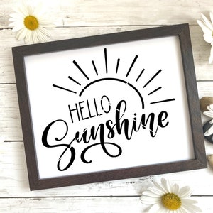 Hallo Sonnenschein SVG DXF PNG | Sommer Schnittdatei | Cricut-Datei | Sommer Clipart | Silhouette | Sonnenschein Clipart
