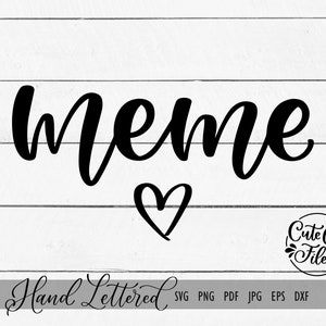 Mème SVG PNG | Meme Shirt Design svg | Fichier Meme Cut | Meme Manuscrit PNG